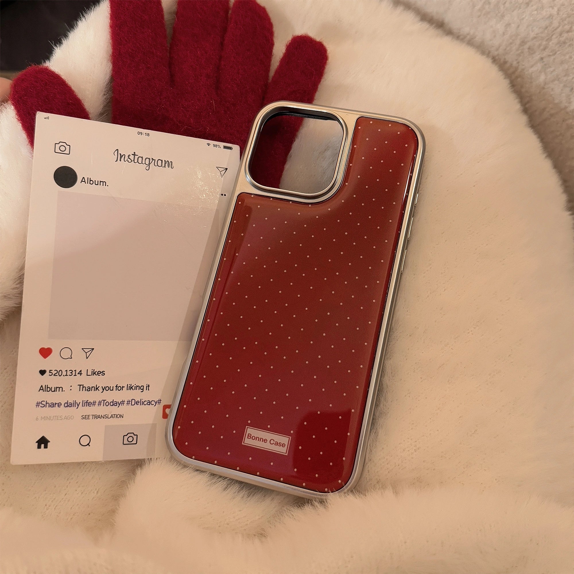 Retro Wave Red - iPhone Case